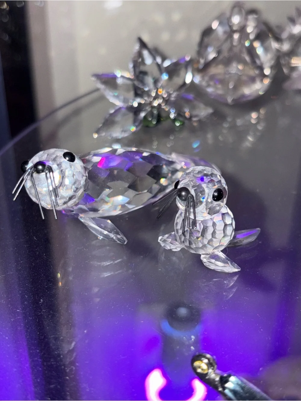 Swarovski Retired Mom and Baby Seals, Mint, Have to Check if Boxes